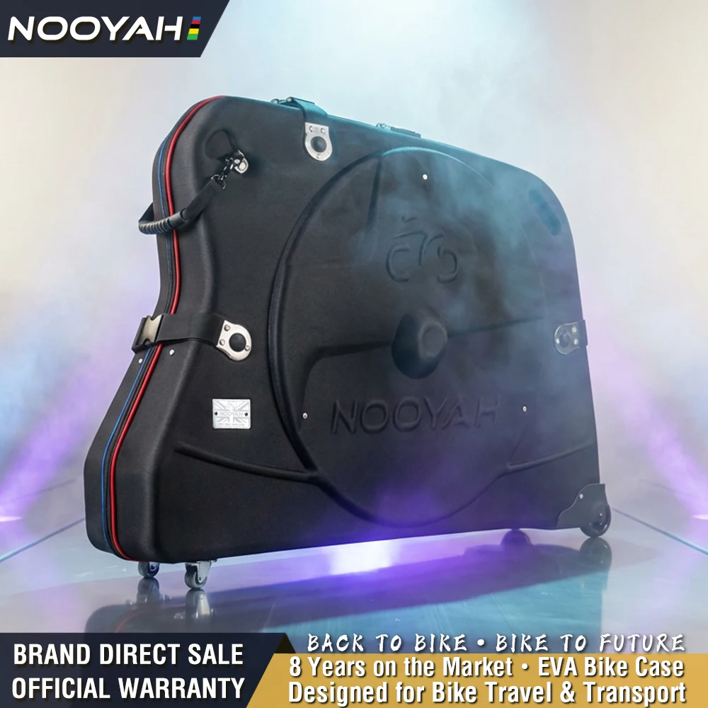 NOOYAH Estuche de Viaje para Bicicleta Bolsa de Bicicleta de EVA para Transporte Bicicleta Accesorios de Bicicleta de Carcasa Dura de EVA Maleta de Viaje de ida y Vuelta para Bicicleta de Transporte Aéreo