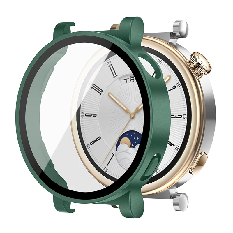 Premium Glass Protective Hard Case for Huawei Watch GT4 - Full Cover Accessory
