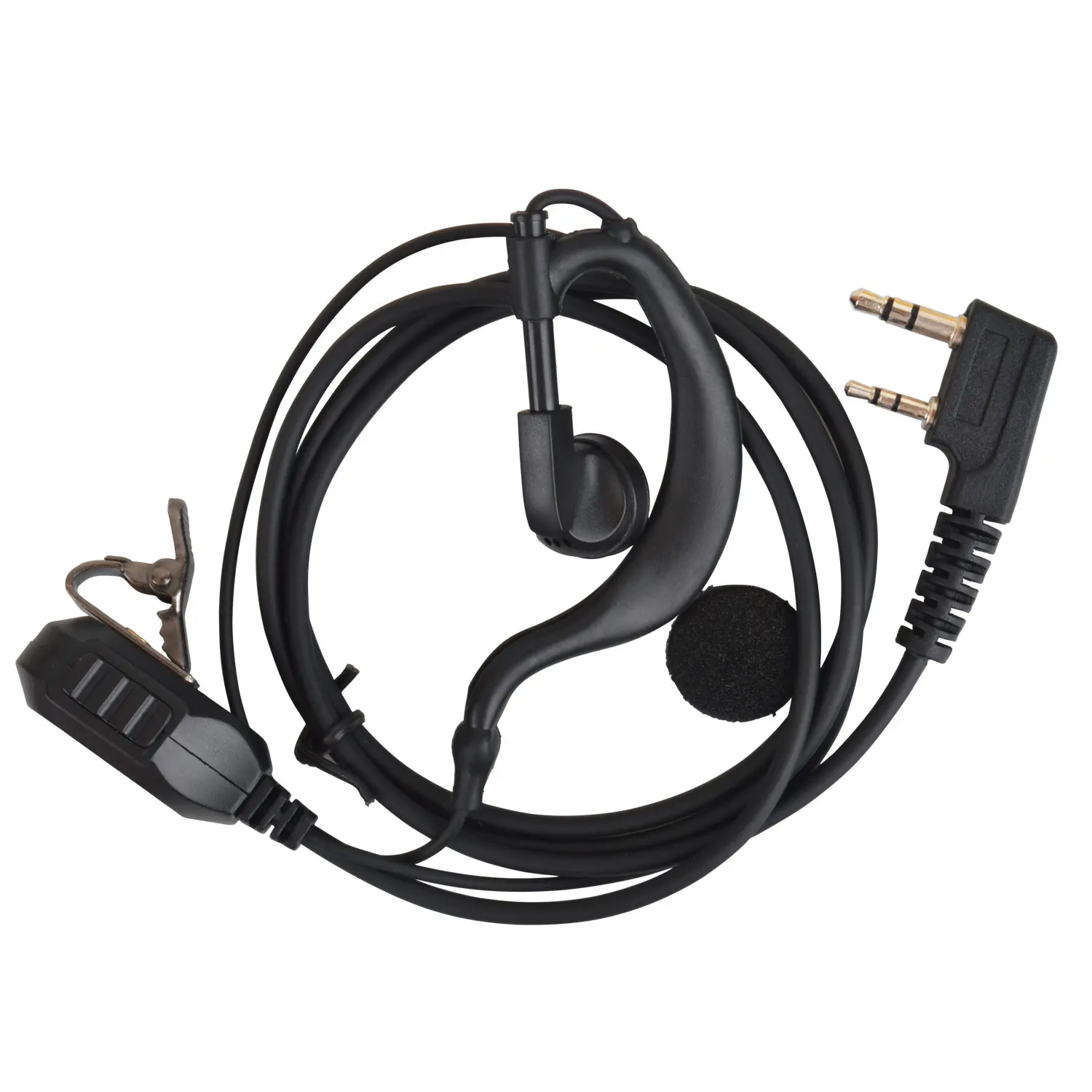 

PTT MIC K-plug Headset Portable Walkie Talkie Earpiece for UV 9r plus UV-82 Minland Ham Radio Earphone Transceiver