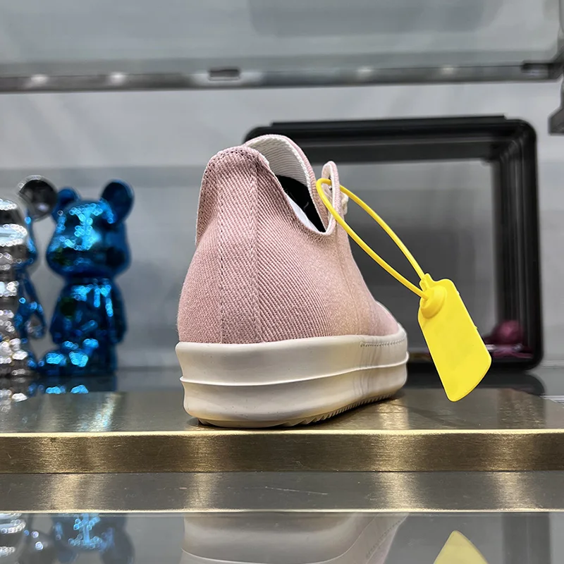 Ro Casual Shoes Women Low Top Quality Canvas Denim Summer Breathable Original Thick Sole Increases Height Men Luxury Sneakers 3