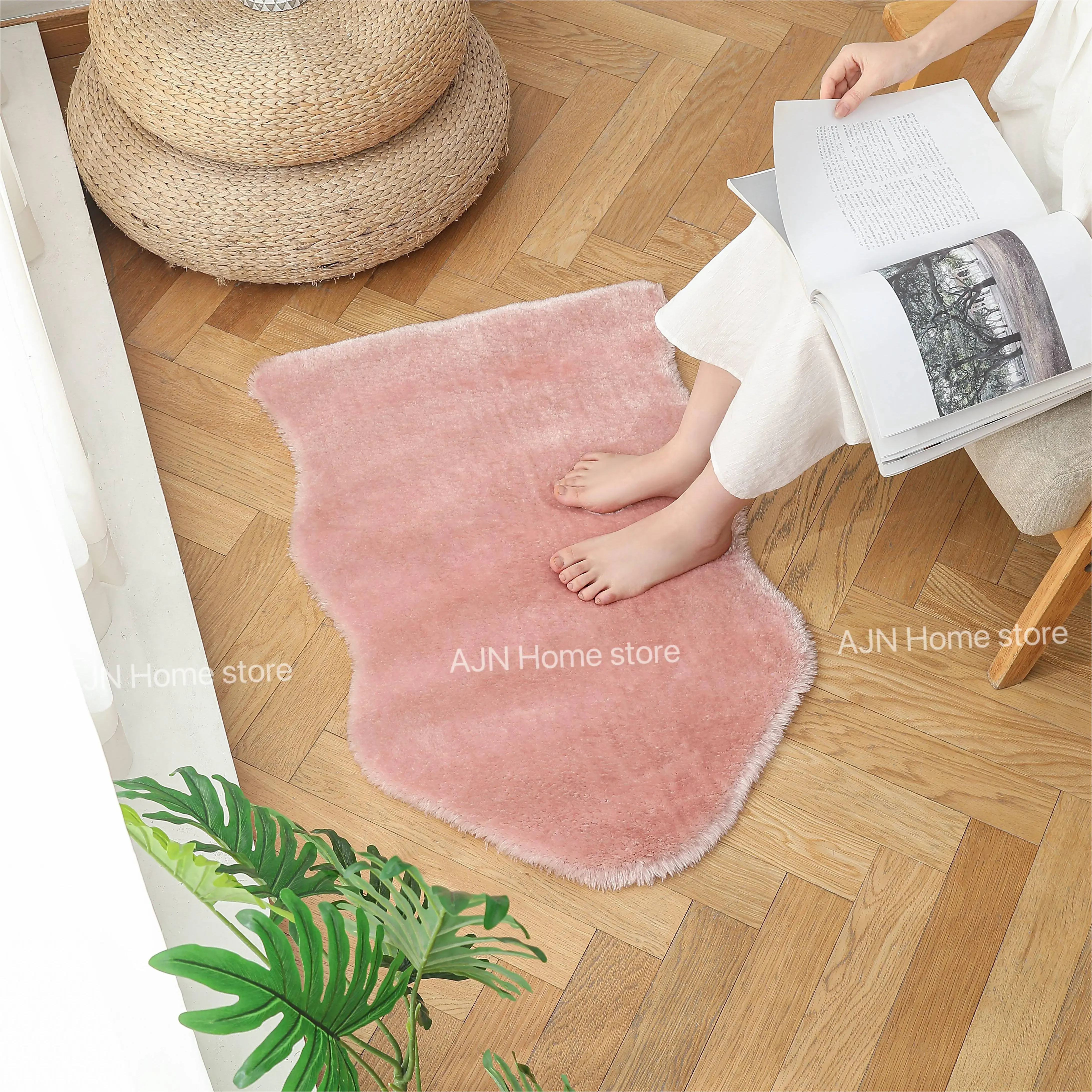 Soft Shaggy Fur Lambskin-Style Rug – 55×80 cm 4