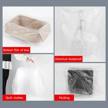 50PCS White Large Plastic Garbage Bag, Thickened Transparent Plastic for Bedding, Disposable Hotel Storage Bag for Household Use 3