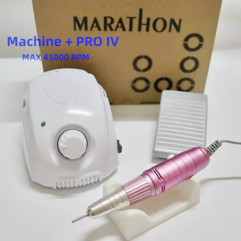 

65W STRONG 210 Machine Manicure Bt Marathon Champion-3 Control Box 45000Rpm Sde PRO IV Handle Electric Nail Drill Nail