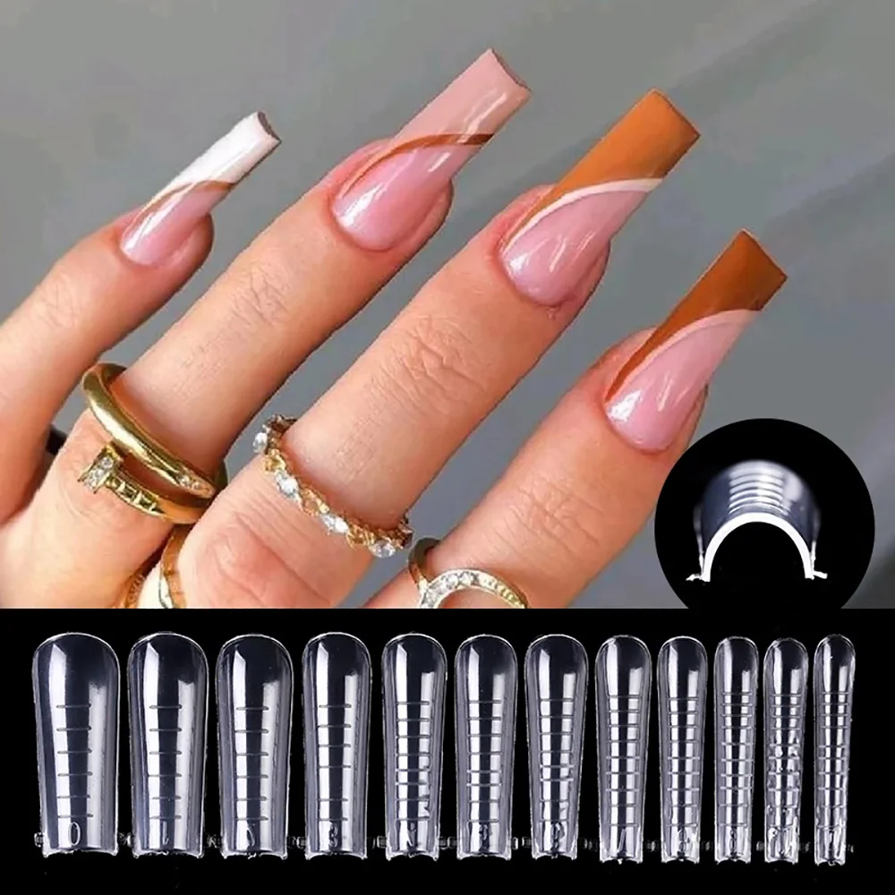 Extension False Nail Tips Full Cover Fake Nail UV Gel Polish Quick Building Mold Manicures Tool 60pcs fake nails fake nail forms nail tips false nail forms false nails false nail tips