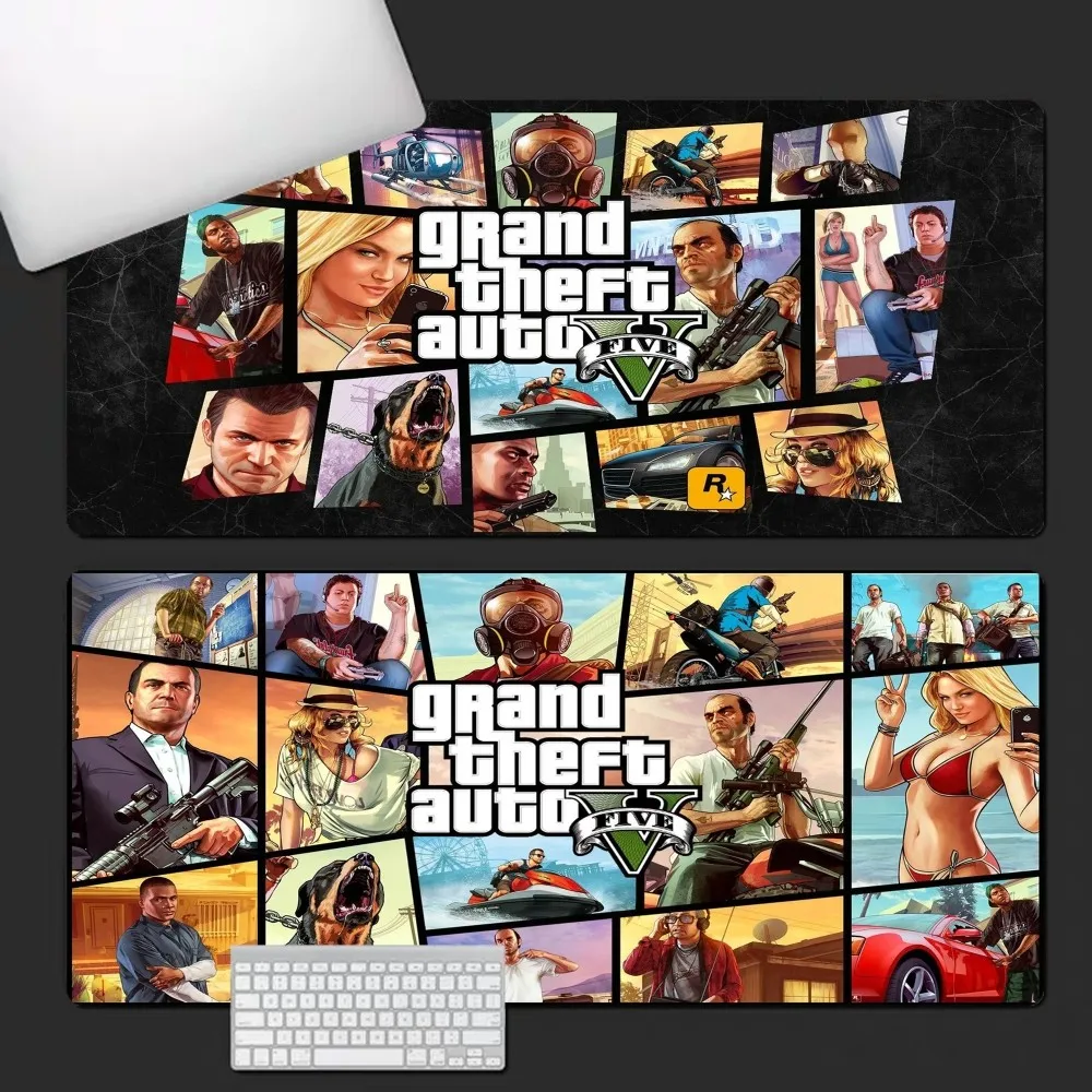 

Game-GTA-V Mousepad INS Tide Large Office Computer Desk Mat Table Keyboard Big Mouse Pad Laptop Cushion Non-slip for Teen Girls