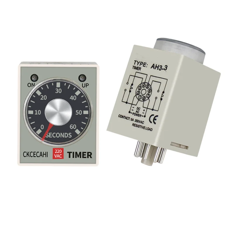 AH3-3 Power on Delay Timer Time Relay 0~30 Second DPDT 8 Pin AC 220V 