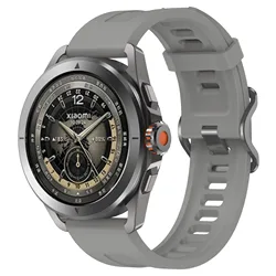 Silicone Adjustable Watch Strap - 22mm Premium Sport Band Accessories for Xiaomi S5 - 4 - 3 - 2 - 1 (Titanium gray)