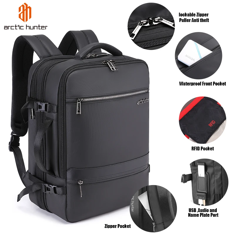 Arctic Hunter B00382 Men Smart Detachable Design Waterproof Travel  17.3-Inch Laptop Backpack Bag - YouTube