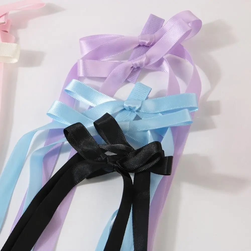 

Long Tassel Balletcore Bow Hairpin Retro Barrettes Cloth Bowknot Ribbon Hair Clip Hair Band Korean Style Headwear Girl