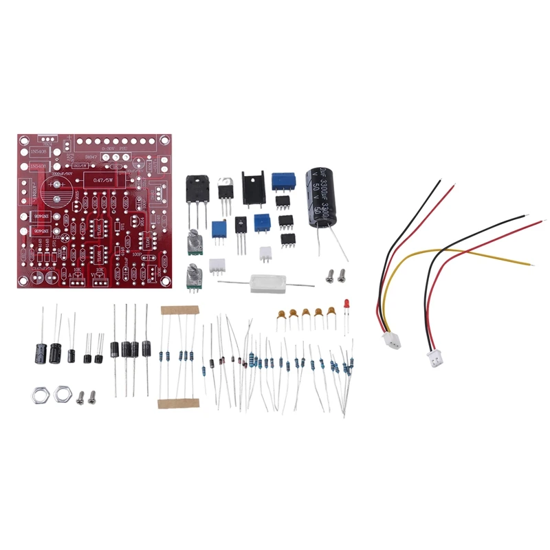 

Hot SV-0-30V 2MA-3A Continuously Adjustable DC Regulated Power Supply DIY Kit For School Education Lab
