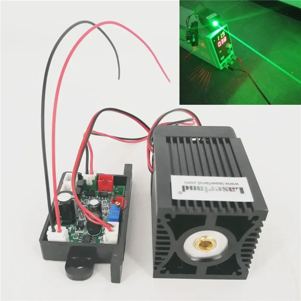 TEC 520nm Green Diode Laser Module TTL for Stage Lighting Bird Scaring  Harp Escape Room Haunted House lights disco DJ