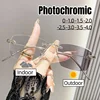 Intelligent Photochromic Myopia Glasses Women Retro Trendy Minus Sight Sunglasses 2 in 1 Farsighted Eyewear Diopter Prescription 1