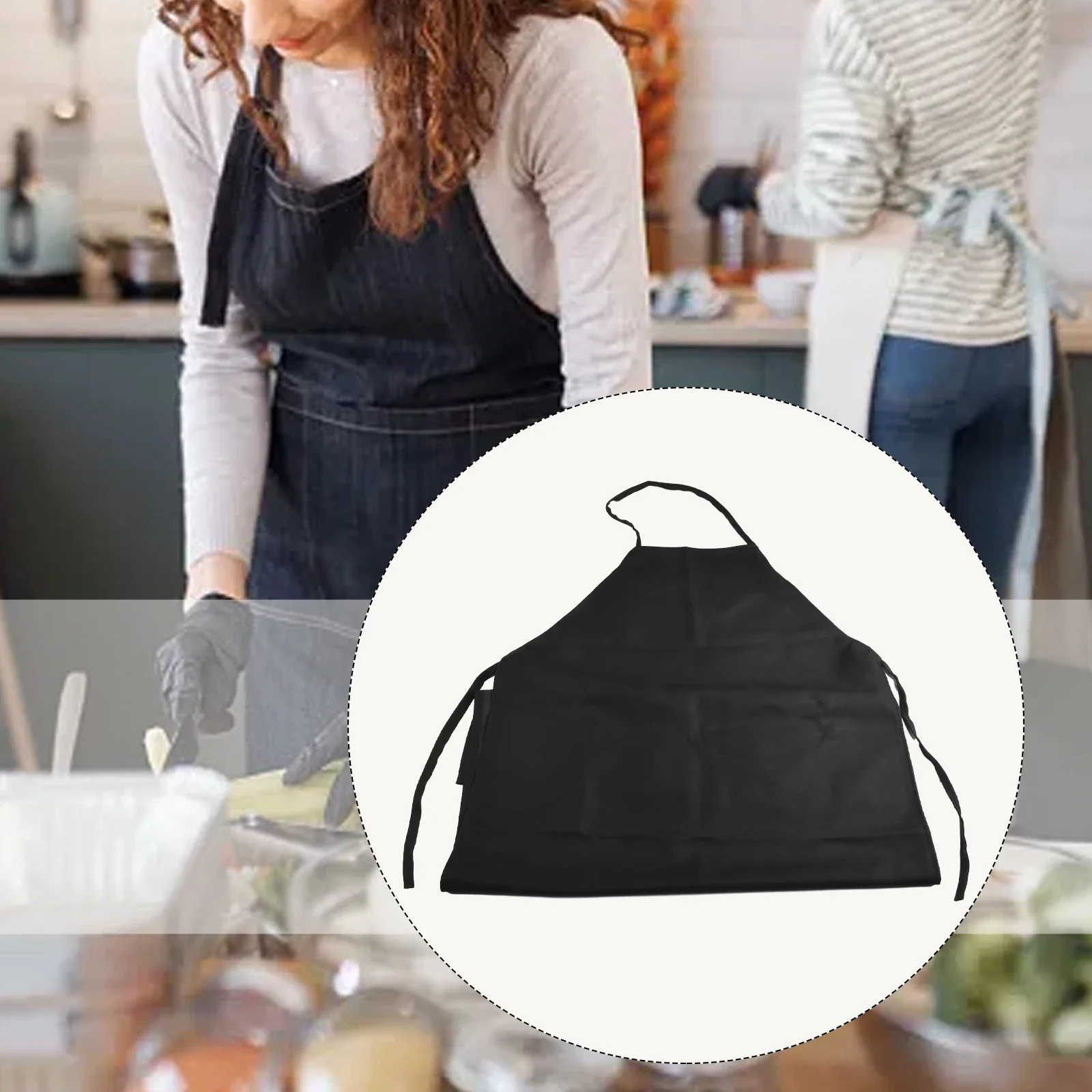 

Multi-Sizes Waterproof Oilproof PVC Leather Heavy Duty Apron Soft & Wrinkle-resistant For Cleaner Kitchen Studio