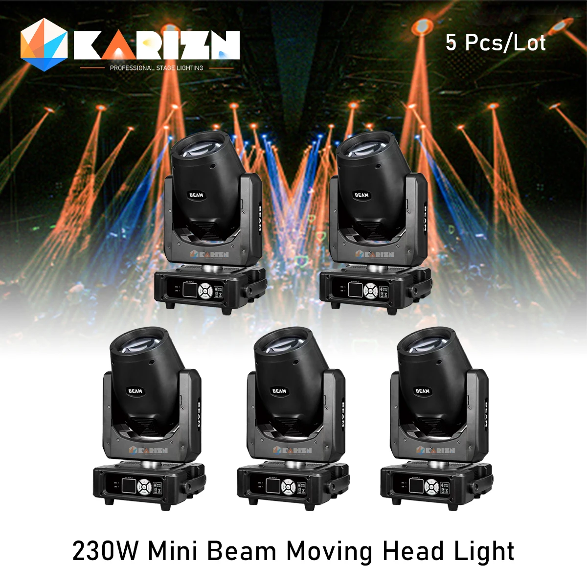 0 Tax 5Pcs Lyre Mini Beam 230W 7R Moving Head Light 230W Dj Moving Key Model Beam 7R Sharpy Beam 230 Stage Disco Light