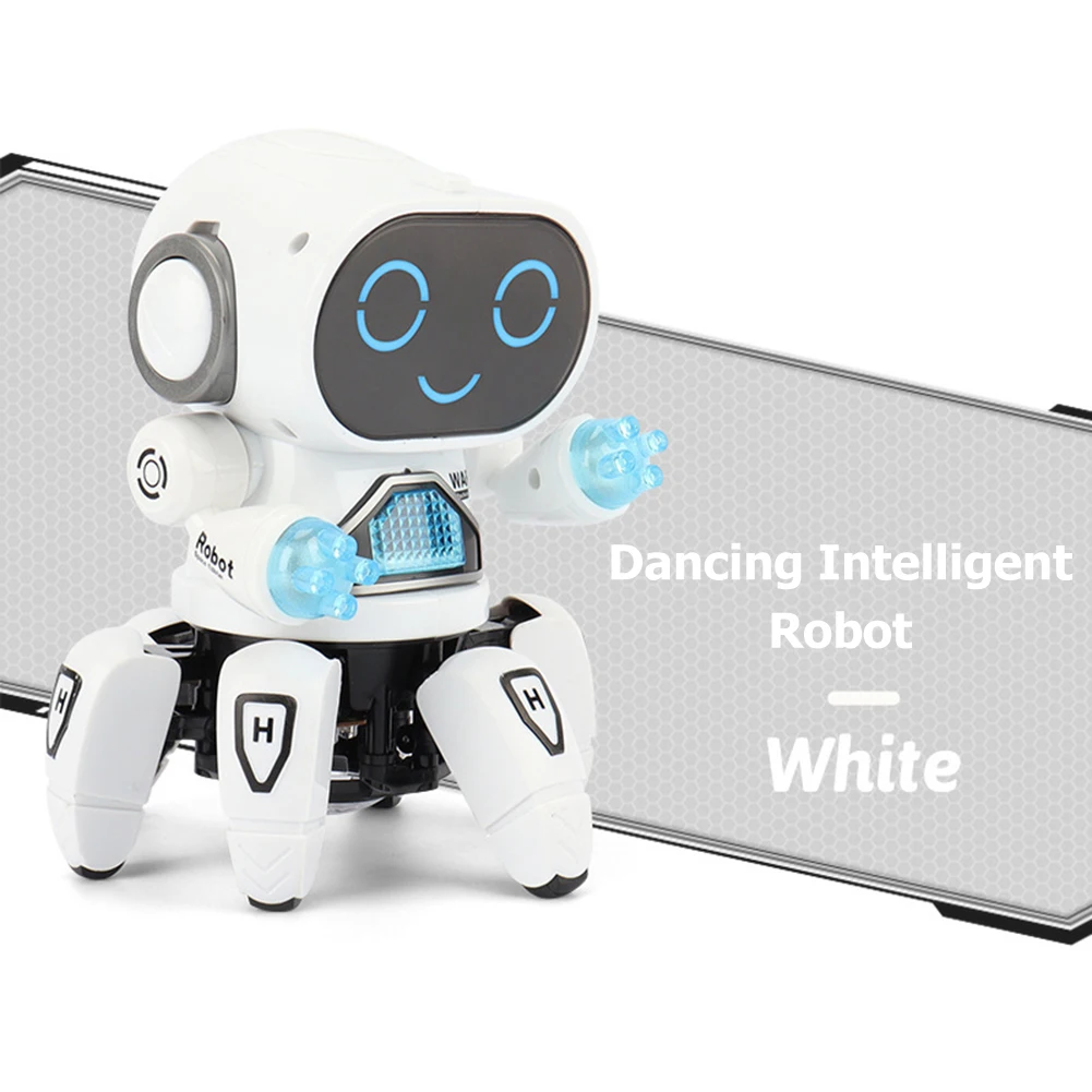 Dance Music 6 Claws Electronic Robot Doll Smooth with Music Light Noisy Rotatable Walking Robot Toy Birthday Gift For Children 5
