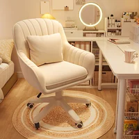 Home Office Chair Computer Chair with Mid-Back Upholstered Modern Tufted Computer Task Chair Swivel Height Adjustable Velvet 1