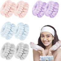 4/2PCS Wrist Washband Microfiber Wrist Wash Towel Band Wristband Scrunchies Wash Face Absorbent Wrist Sweatband Women Headband - Image 2