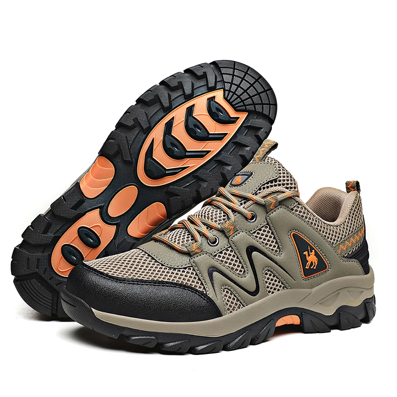 2023 Hiking Shoes Men Mesh Sneakers Breathable Fashion Black Mountain Shoes Boy Autumn Summer Work Shoes Men Aqua Shoe Outdoor