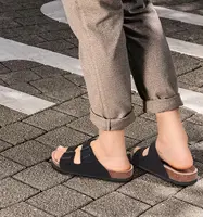 Shevalues Fashion Platform Cork Slippers For Women Men Classic Flats Sandals Summer Unisex Beach Sandals With Adjustable Buckle 2
