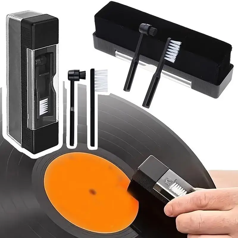 Kit portatile per la pulizia dei dischi in vinile – Include una spazzola per la punta del giradischi e i dischi LP, pulisce anche gli schermi di smartphone/computer - Image 2