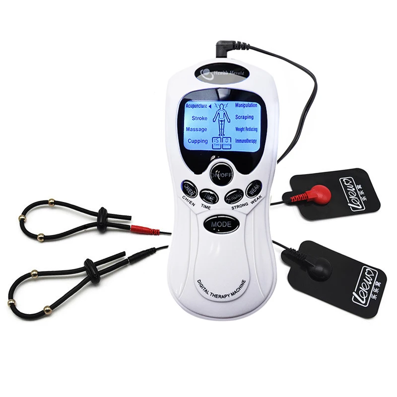 Electro Sex Toys Electric Sex Toys BDSM Male Electric Shock Cock Ring Electro Stimulation Breast Body Massage Pad Beads Estim Penis Enlargement