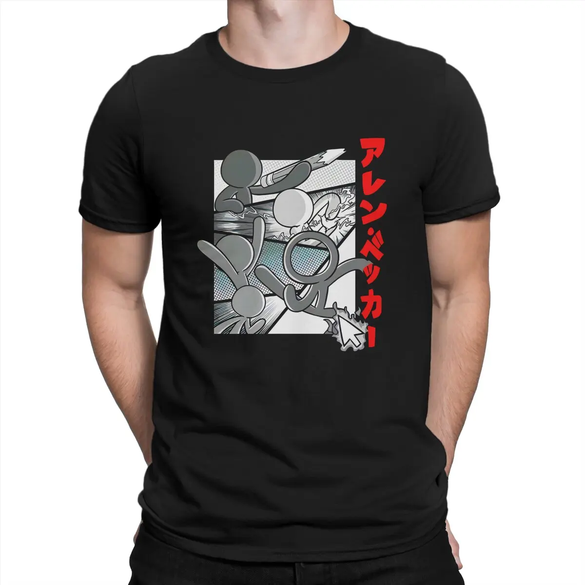 

Alan Becker Game Men's TShirt Manga Fashion T Shirt Harajuku Streetwear Hipster