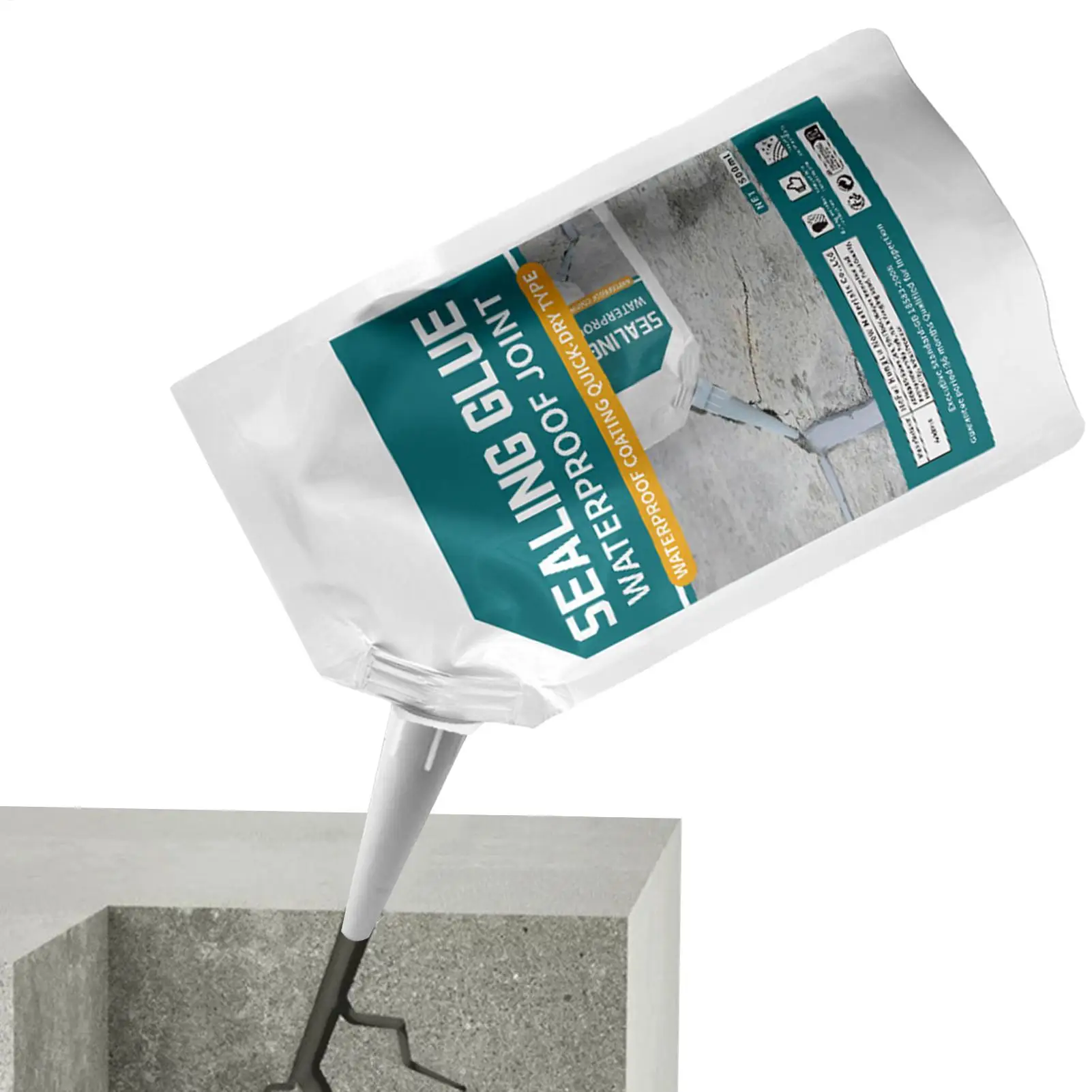500ml Cement Crack Filler Asphalt Crack Filler Waterproof Concrete Bonding Agent Quick-Drying Sealing Adhesive Cracked Tile Fill