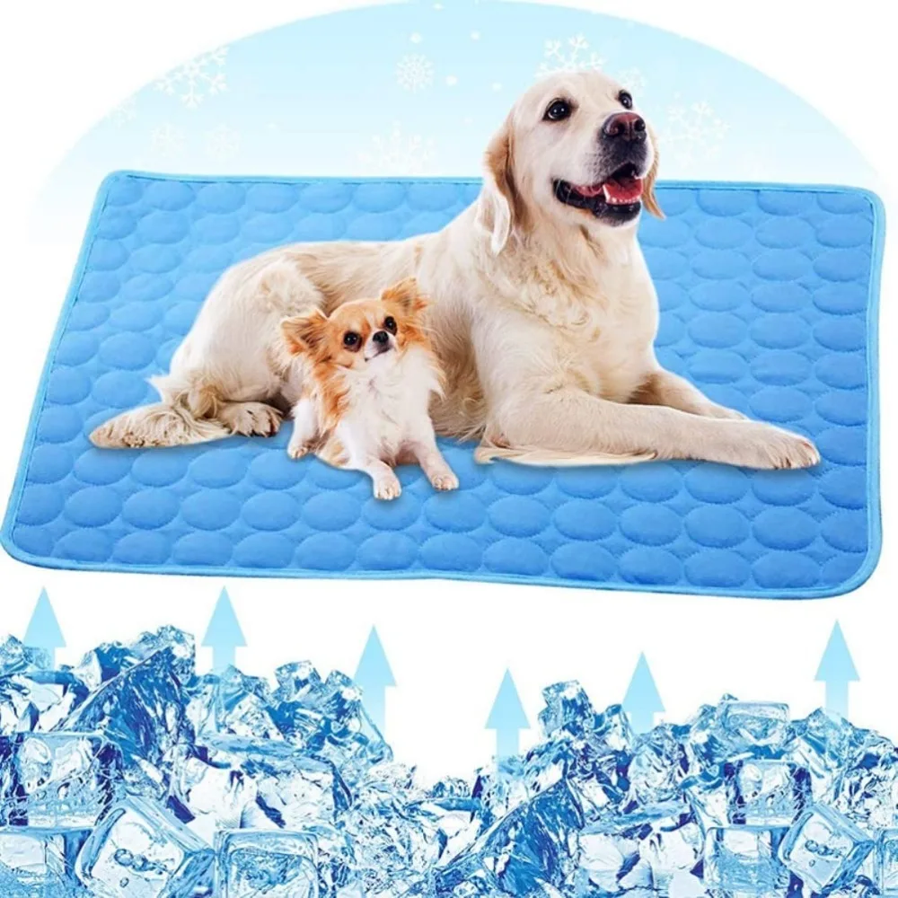 Pet Cooling Mat Pet Summer Cooling Pad Self-Cooling Ice Silk Pet Bed Dog Cat Nest Breathable Cooling Sleeping Pad