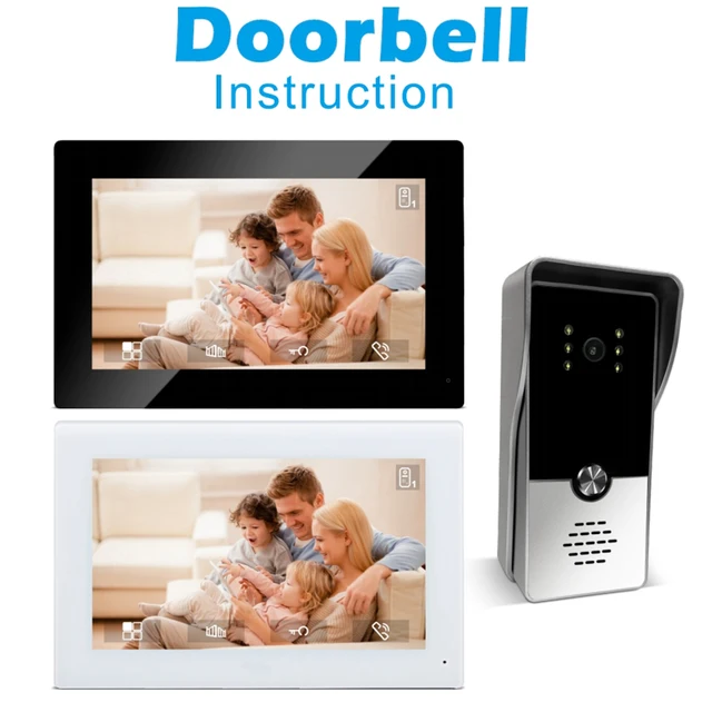 7inch Color Wired Video Intercom System Visual Doorphone Camera Video Doorbell Door Phone Kits for Home IP Villa Apartment M72T 5
