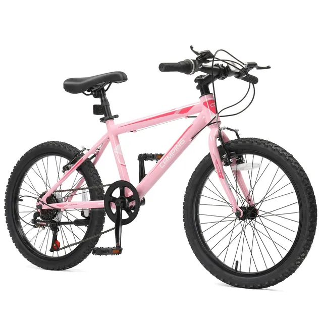 20" Mountain Bike, 7 Speed Bike with Disc Brakes ,Adjustable Seat Height for Kid