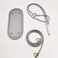 3Pcs Silver Oval