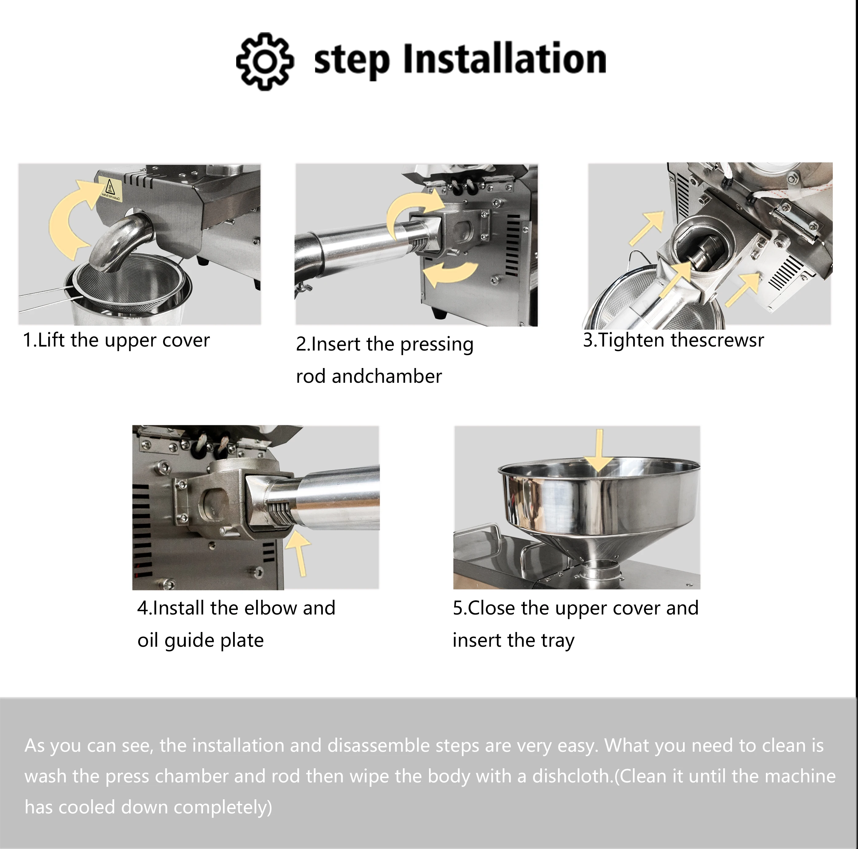 220V 110VIntelligent Oil Press Automatic Household Stainless Steel Hot Cold Oil Extraction Machine Home Commercial Oil Maker 5