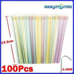 100pcs Dental Saliva Ejector Aspirator Tube Oral Care Odontologia Disposable Suction Tips 1.1*14.5cm bendable Dentistry Clinic