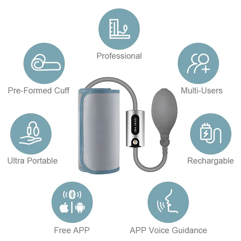 Wellue Air BP, Upper Arm Intelligent Bluetooth Sphygmomanometer, Can Be Checked Via App Records 5
