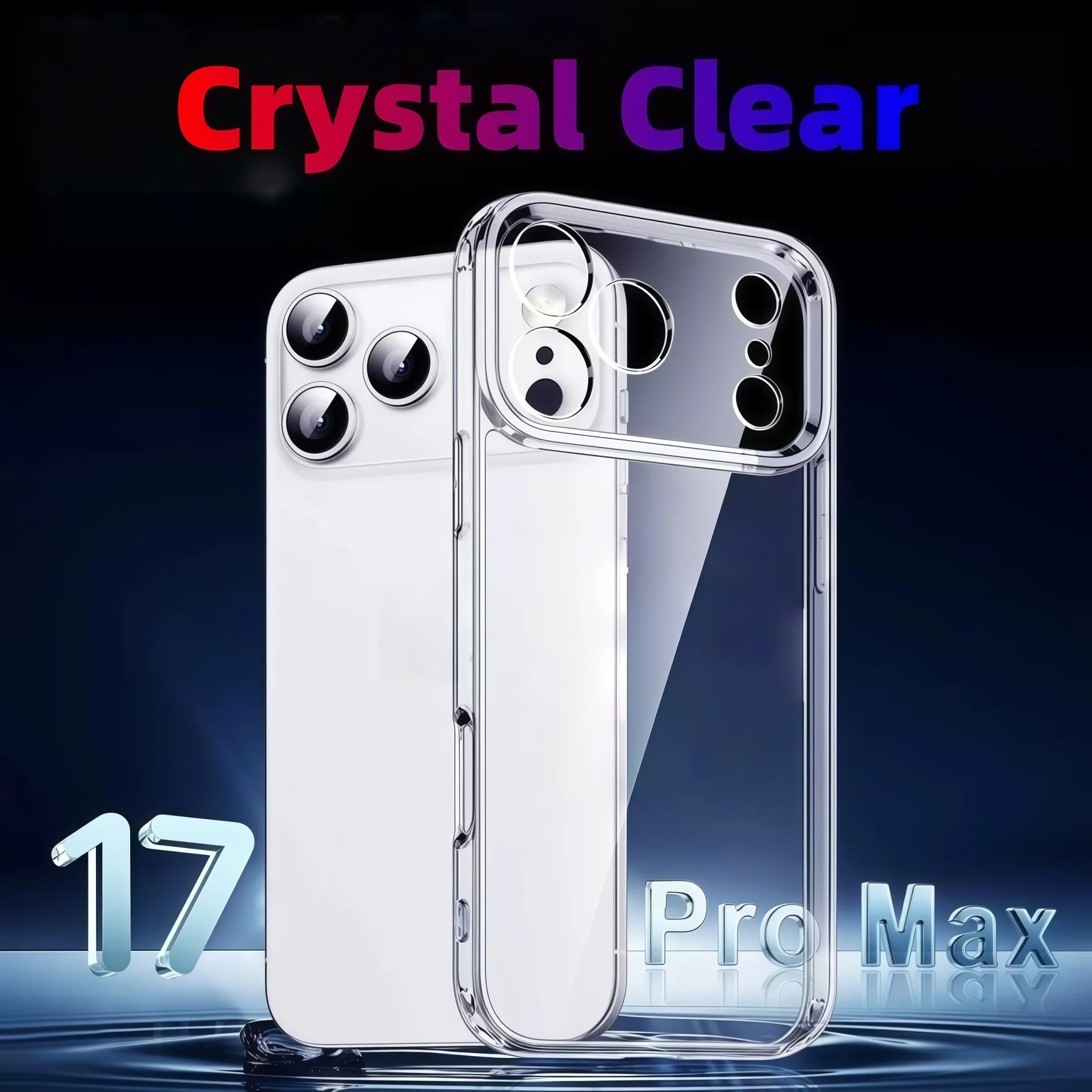 Transparent TPU Shockproof Protection Phone Case for iphone 17 Pro Max / 17Pro/17/Air/16Pro Max/16Pro/16+/16/16e- Crystal Clear