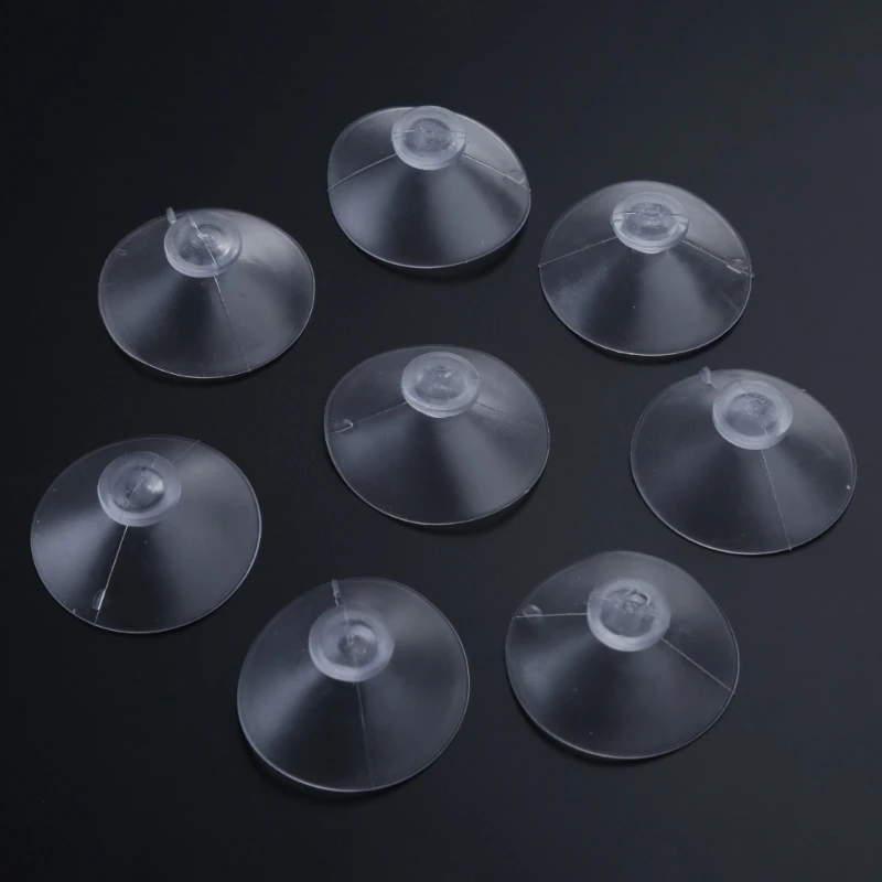 

50 Pcs Clear Suction Cups Without Hooks Mushroom Heads Sucker Pads Pvc Plastic Sucker for Glass Table Tops Reusable DropShip