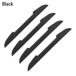 Protective Car Door Edge and Bumper Guard Set - 4PCS 3D Sticker Emblem (Black)