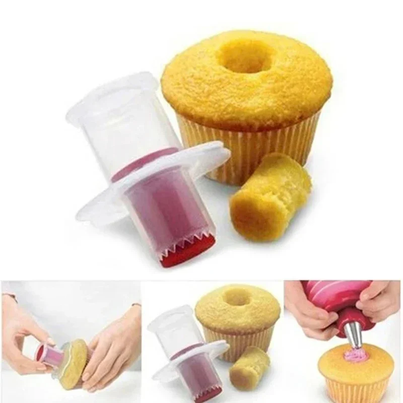 Baking Supplies Creative Muffin Cake Hole Digger DIY Pastry Cupcake Cored Remove Device Plunger Cutter Baking Decorating Digging Holes Tools