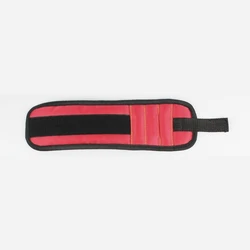 Magnetic Wristband with Super Strong Magnets and Adjustable Strap (Red)