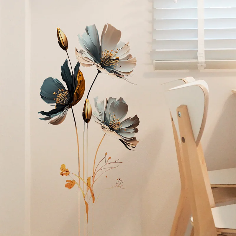 Watercolor Yumeiren Flowers Wall Stickers for Bedroom Living Room Home Decoration Wall Decal 14 Watercolor Yumeiren Flowers Wall Stickers for Bedroom Living Room Home Decoration Wall Decal