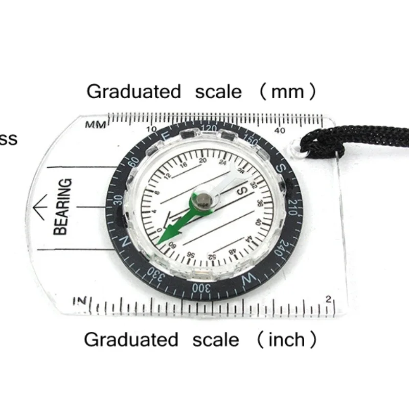 Wilderness Survival Outdoor Equipment Professional Multi-function Compass Map Scale