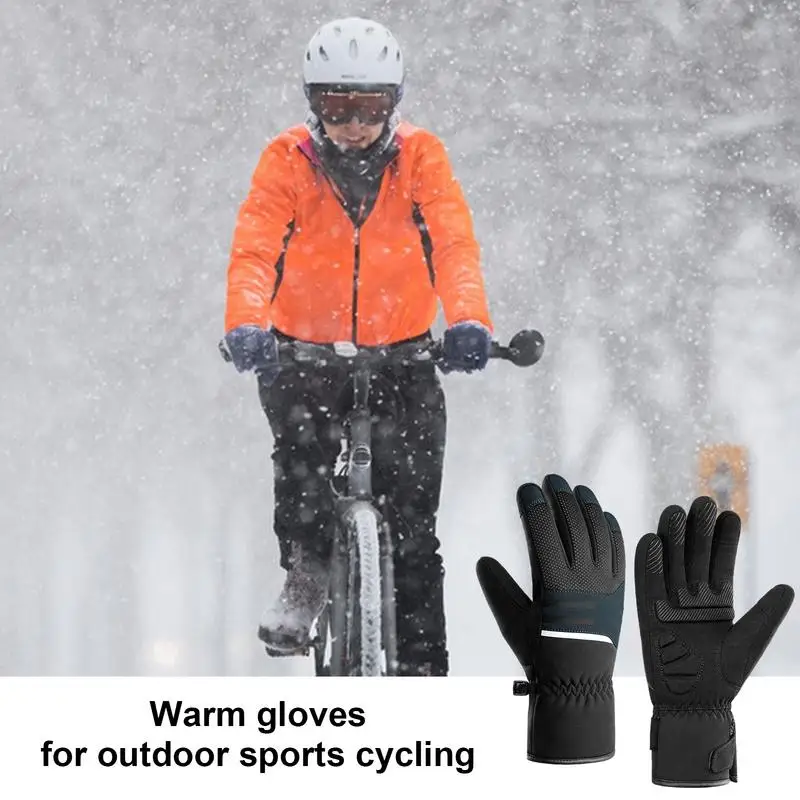 

Ветрозащитные зимние перчатки, водонепроницаемые варежки для сенсорного экрана, теплые Дышащие варежки на молнии для пеших прогулок, бега, прогулок