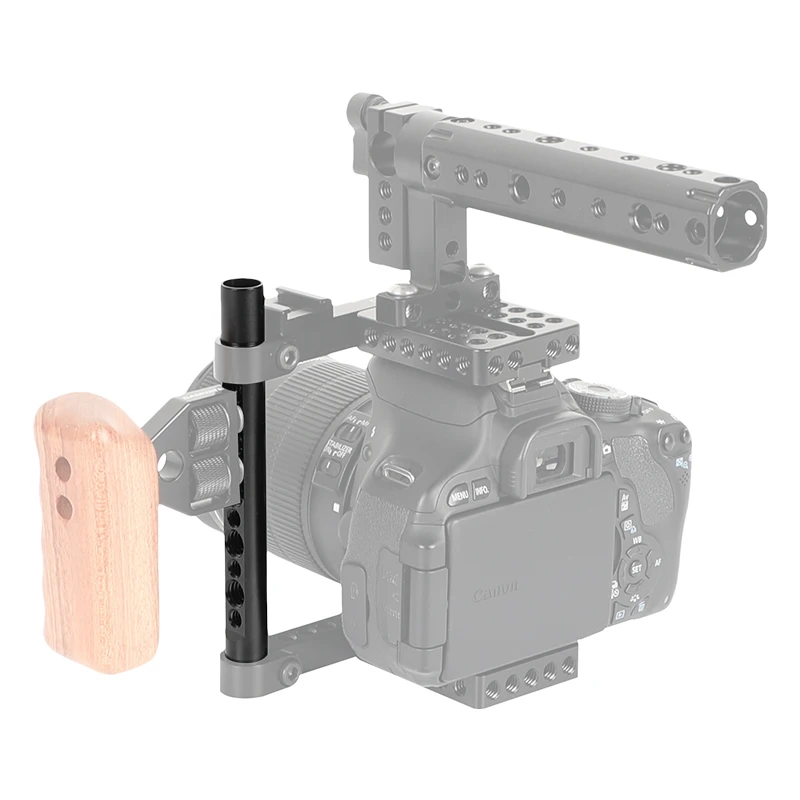 Camera Accessories Aluminum 15mm Rod Cheese Bar 4.9" 5.7" 7.7" Long with 1/4"3/8" Thread Holes