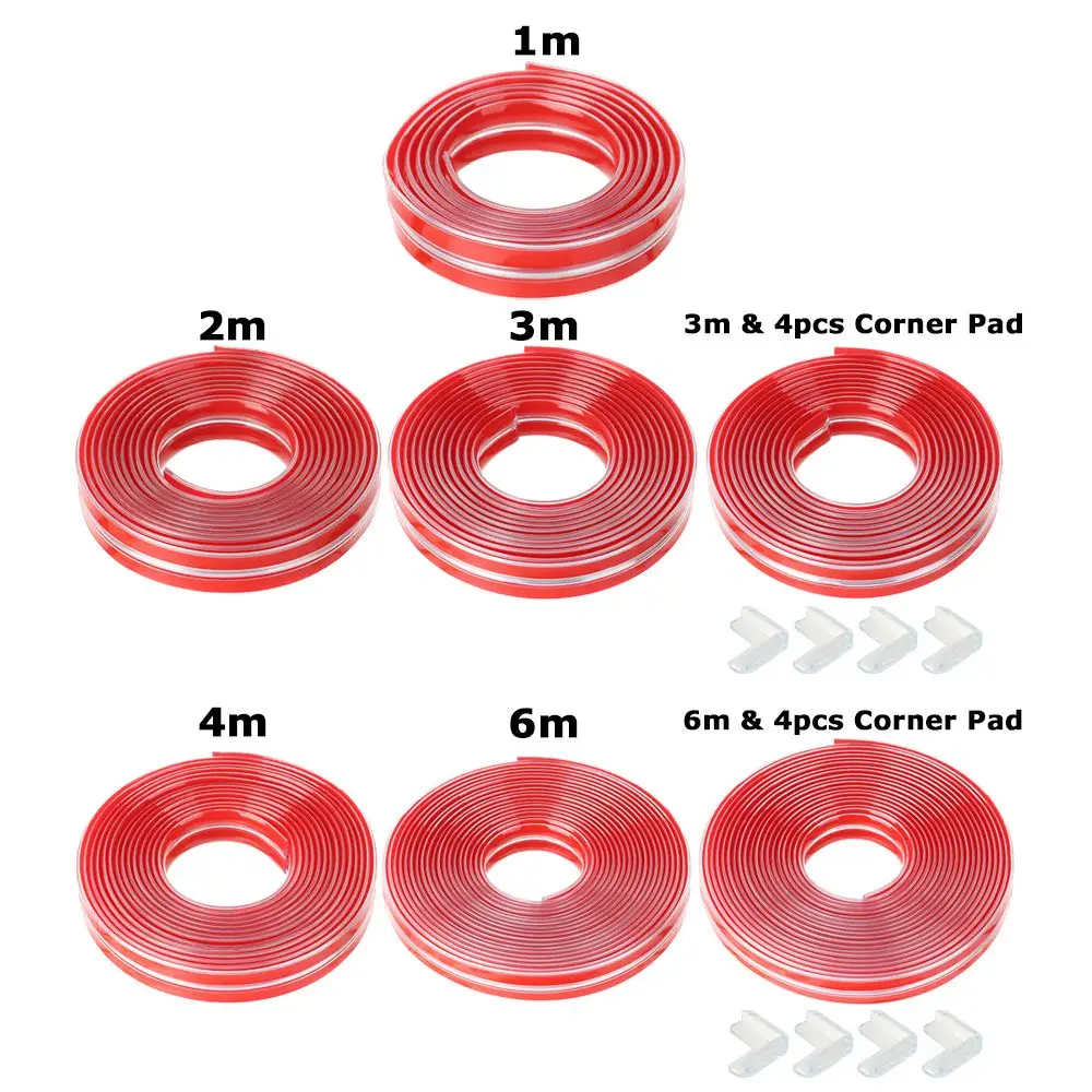 Table Edge Guard Furniture Corner Protector Strip Self Adhesive Transparent Kids Collision Proof Soft Bumper Baby Safety silicone table corner protector table corner protector table edge protector furniture anti collision strip door anti collision protector