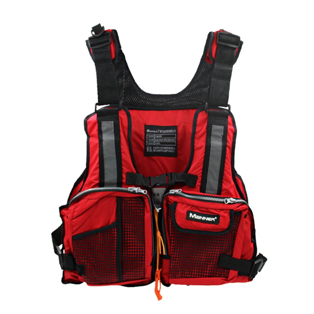 

2023 Outdoor Fishing Lifejacket Multifunctional Adult Buoyancy Vest Portable Multi Pocket Rafting Kayak Swimming Lifejacket