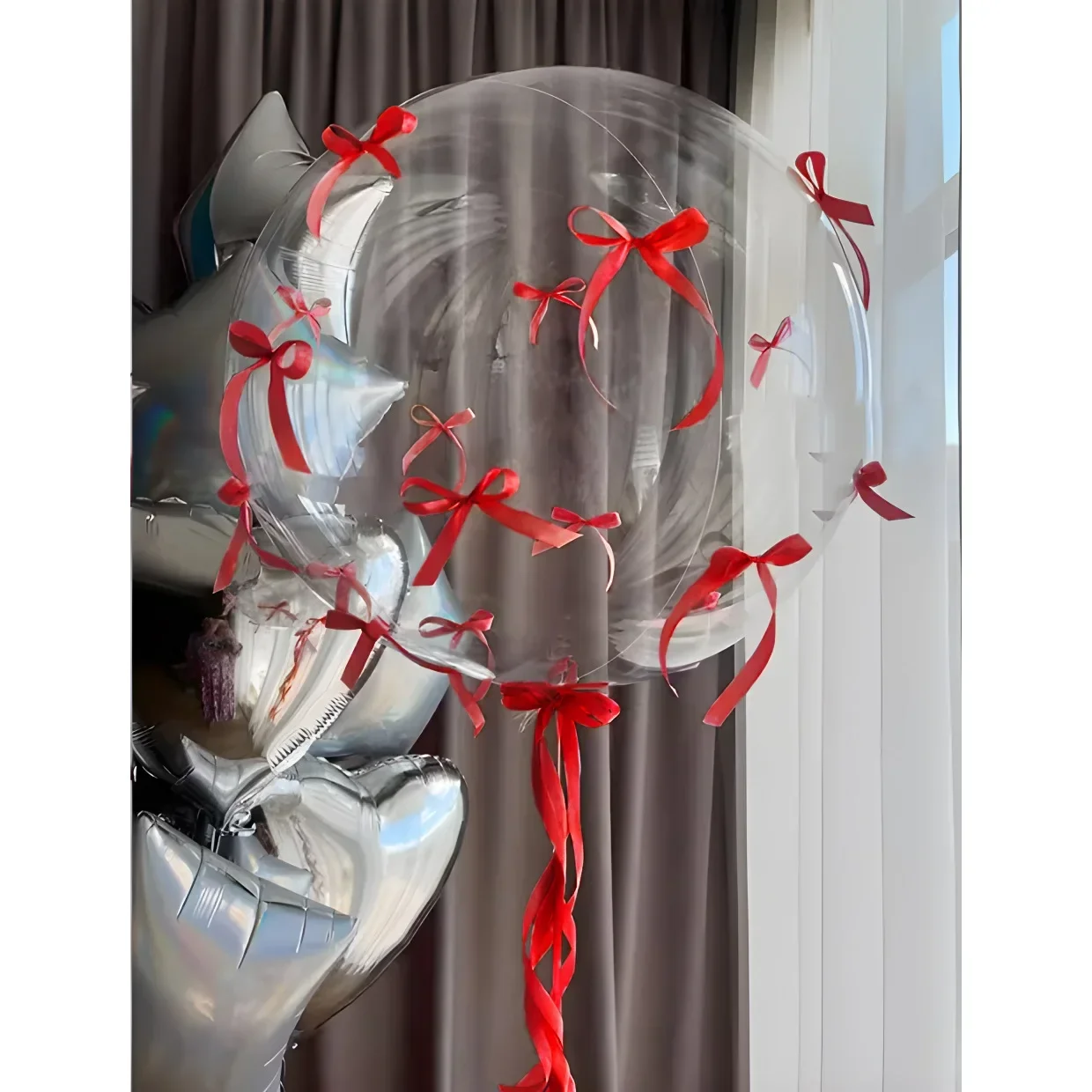 Ins 24inch Butterfly Bow Bobo Balloon Thicken Internet Celebrity Popularity Photography Props Proposal Birthday Party Decora