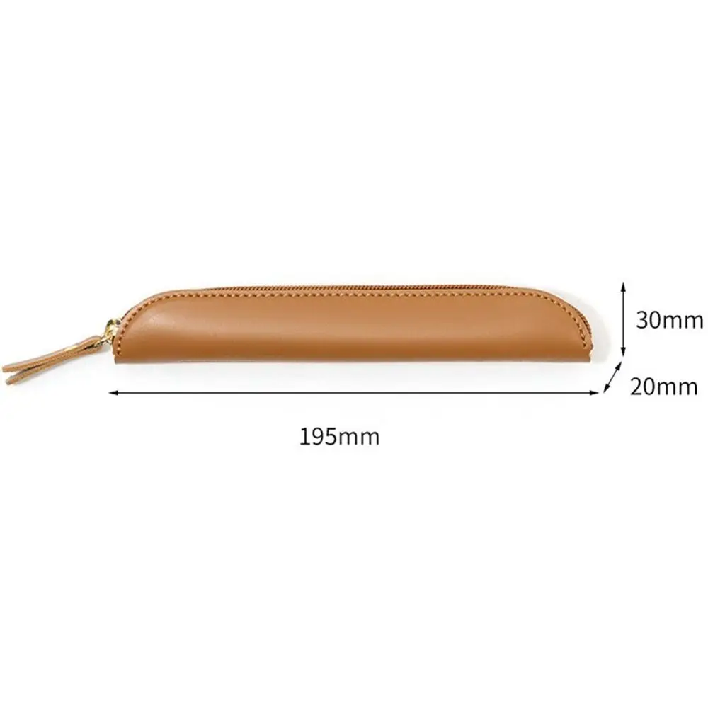 Fountain Pen Case Leather Handmade Pencil Bag Pen Cover Stationery Creative Protective Cover School Supplies images - 6