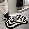 Creative Carpets Fot Living Room Black White Striped Home Decoration Bedroom Rug Fluffy Plush Children's Play Mat Large Area Mat 2