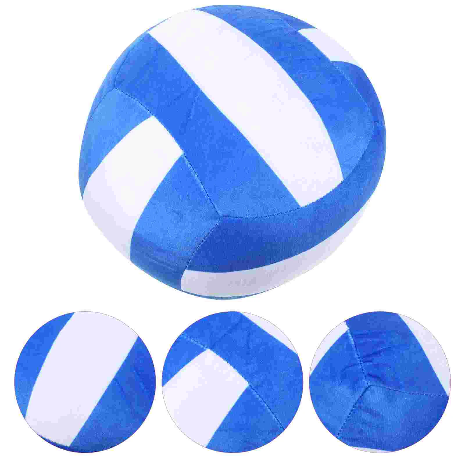 

Blue Decor Plush Volleyball Stuffed Volleyball Pillow Soft Fluffy Decorative Pillows