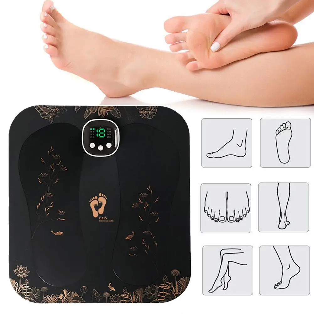 

Ems Foot Massager Folding Portable Electric Foot Massager Pad For Muscle Stimulatior Promoting Blood Circulation Pain Relie K5g5